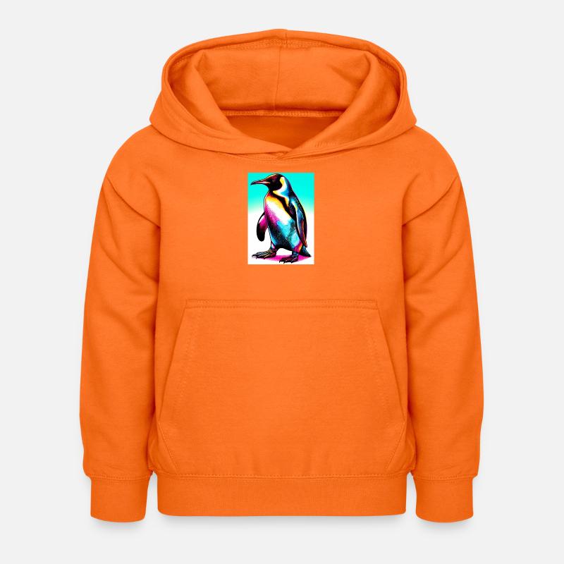 pingouin - Sweat à capuche Enfant - orange