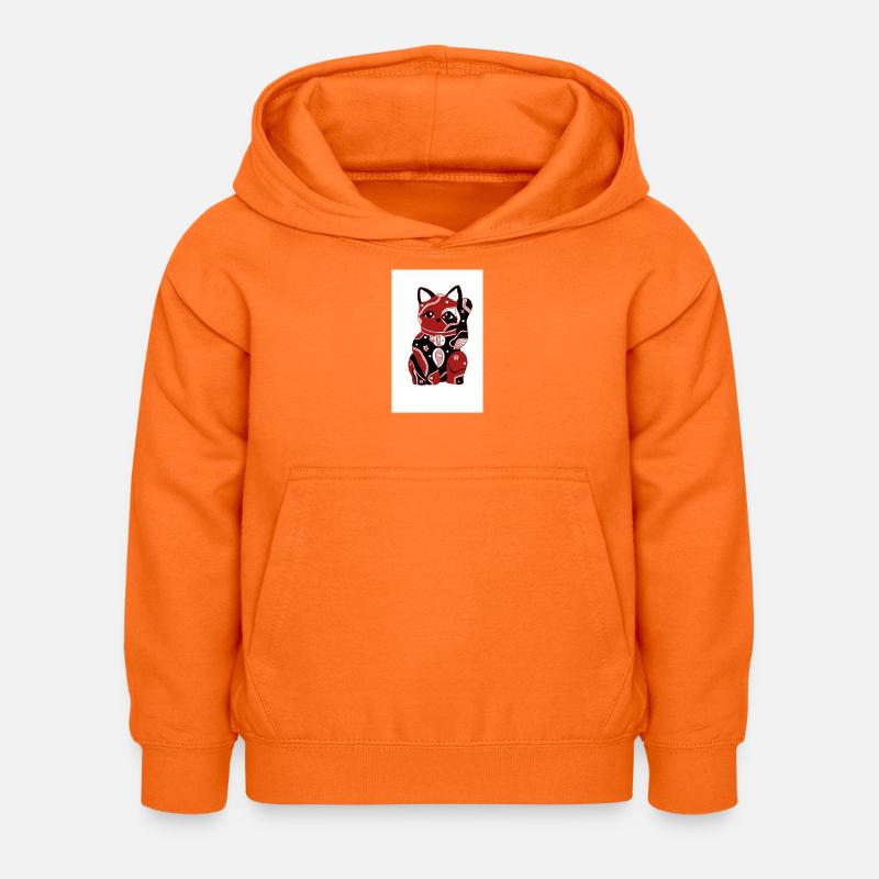 Chat chinois - Sweat à capuche Enfant - orange