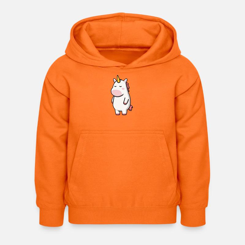 Charme licorne pastel dans un caprice minimaliste - Sweat à capuche Enfant - orange