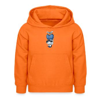 Cool Penguin Dancing Hip Hop Breakdance Headstand - Kids Hoodie - orange - Front - AI Model Kid Female (0cm)