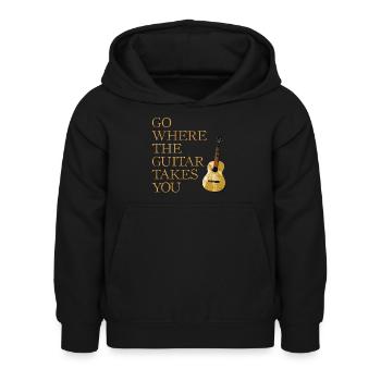 Modo di chitarre - Felpa con cappuccio per bambini - nero - Fronte - AI Model Kid Female (0cm)