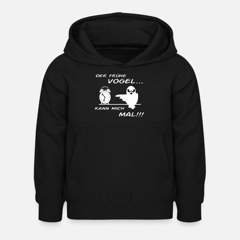 Der Frühe Vogel kann mich mal !!! - Kinder Hoodie - Schwarz