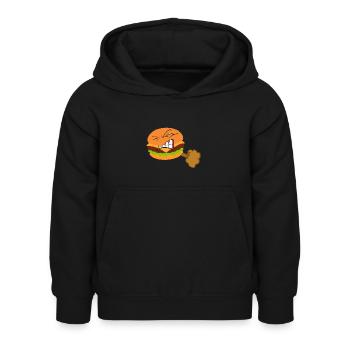 Burger Fast Food Pupsen Furzen Blähungen Geschenk - Kinder Hoodie - Schwarz - Vorne - AI Model Kid Female (0cm)