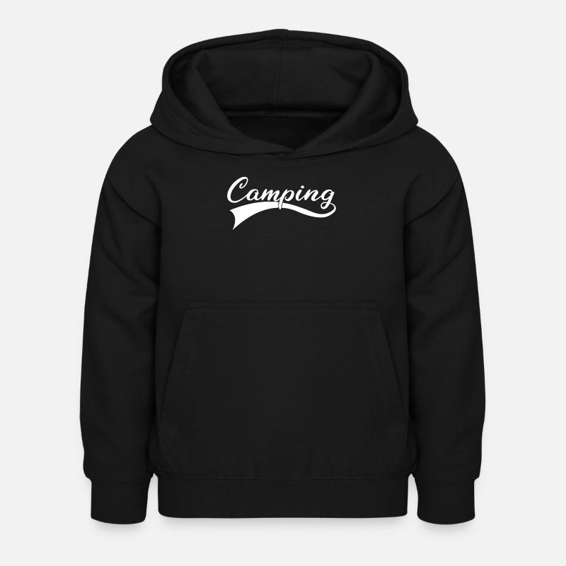 Lettrage Camping d’aventure - Sweat à capuche Enfant - noir