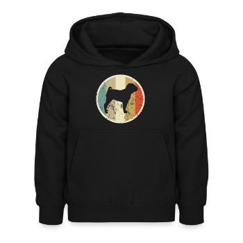 Shar-Pei - Kinder Hoodie - Schwarz - Vorne - AI Model Kid Female (0cm)