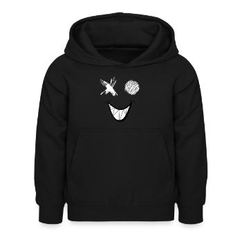 Smile - Sweat à capuche Enfant - noir - Devant - AI Model Kid Female (0cm)
