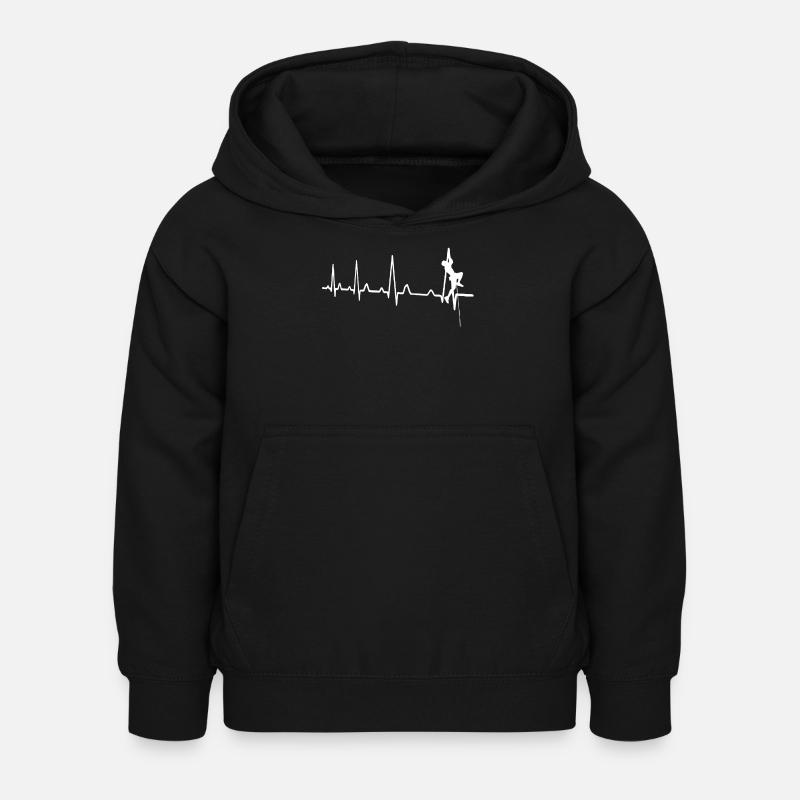 Escalade heartbeat - Sweat à capuche Enfant - noir