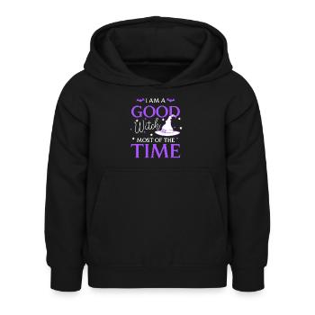 Hexe Halloween Zauber - Kinder Hoodie - Schwarz - Vorne - AI Model Kid Female (0cm)