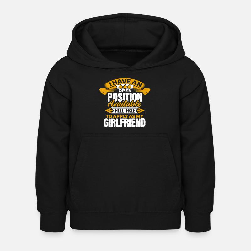 Single Stolz Partnerschaft - Kinder Hoodie - Schwarz