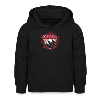 Canada Elk State - Sweat à capuche Enfant - noir - Devant - AI Model Kid Female (0cm)