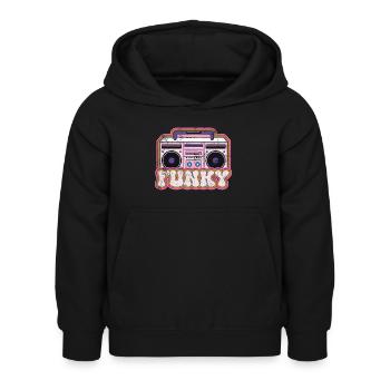 Funky Ghettoblaster - Sweat à capuche Enfant - noir - Devant - AI Model Kid Female (0cm)