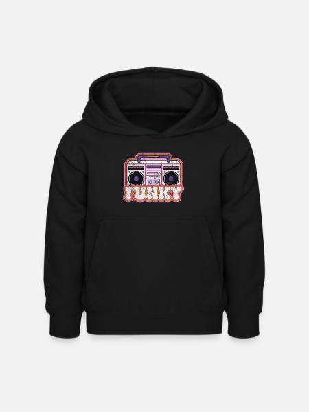 Funky Ghettoblaster - Kinder Hoodie - Schwarz