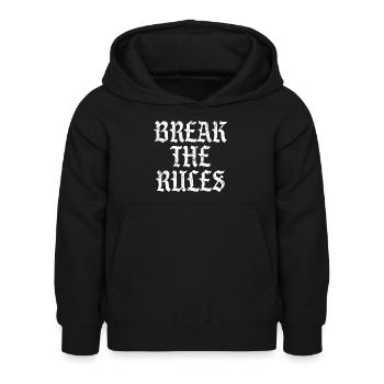 Break the Rules - Kinder Hoodie - Schwarz - Vorne - AI Model Kid Female (0cm)