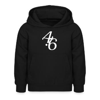 Conception humaine 4/6 Profil - Sweat à capuche Enfant - noir - Devant - AI Model Kid Female (0cm)