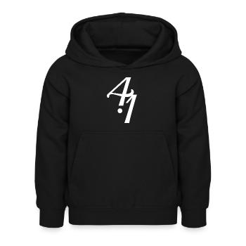 Conception humaine 4/1 Profil - Sweat à capuche Enfant - noir - Devant - AI Model Kid Female (0cm)