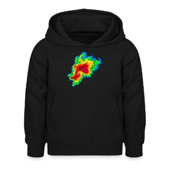 Joplin Superzelle, Tornado, Radar, Sturmjäger - Kinder Hoodie - Schwarz - Vorne - AI Model Kid Female (0cm)