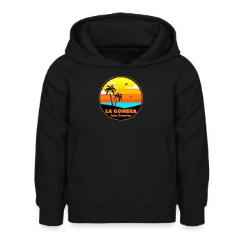 La Gomera - Kinder Hoodie - Schwarz - Vorne - AI Model Kid Female (0cm)