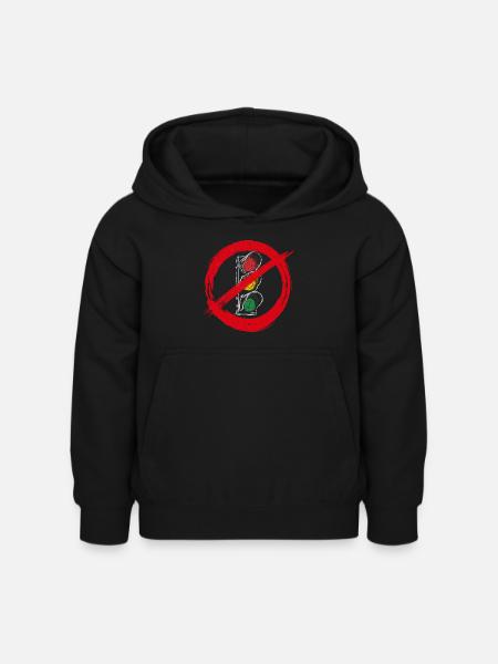Ampel Ampelregierung Verbotsschild - Kinder Hoodie - Schwarz