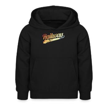 Motivation des chemins de fer - Sweat à capuche Enfant - noir - Devant - AI Model Kid Female (0cm)