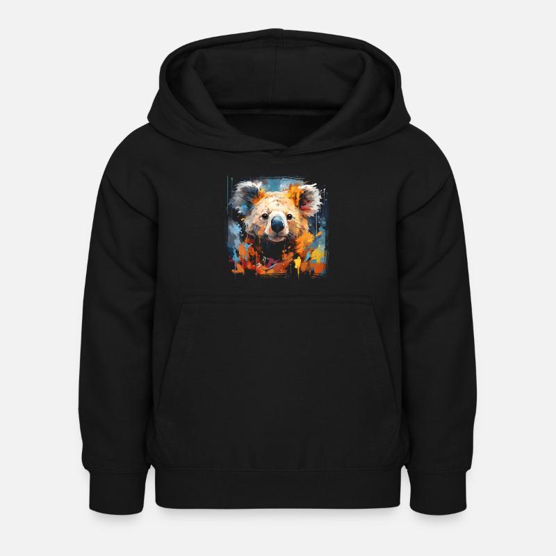 Graffiti Koala - Sweat à capuche Enfant - noir