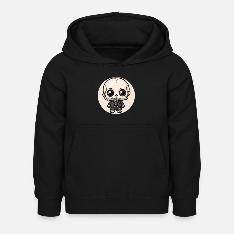 Halloween - Petit squelette mignon - Sweat à capuche Enfant - noir