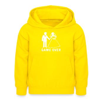 Jeu des jeunes mariés sur le mariage - Sweat à capuche Enfant - jaune - Devant - AI Model Kid Female (0cm)
