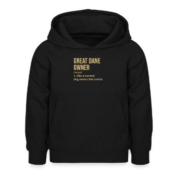 Deutsche Dogge - Kinder Hoodie - Schwarz - Vorne - AI Model Kid Female (0cm)