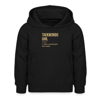 Taekwondo - Kinder Hoodie - Schwarz - Vorne - AI Model Kid Female (0cm)