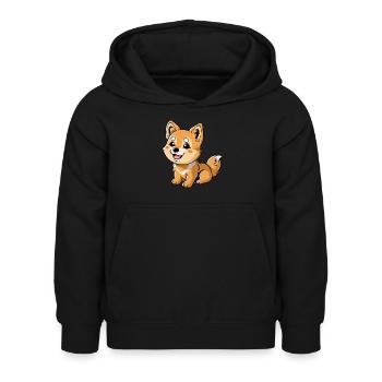 Entdecke Den Charmanten Dingo Welpen - Kinder Hoodie - Schwarz - Vorne - AI Model Kid Female (0cm)