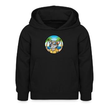 Ratte Lustige Cartoon Sommer Strand Sonnenbrille Aufkleber - Kinder Hoodie - Schwarz - Vorne - AI Model Kid Female (0cm)