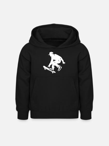 Skateboarding Junge - Kinder Hoodie - Schwarz