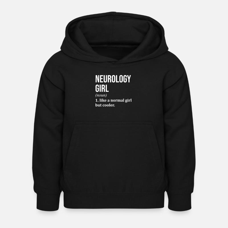 neurologia - Felpa con cappuccio per bambini - nero