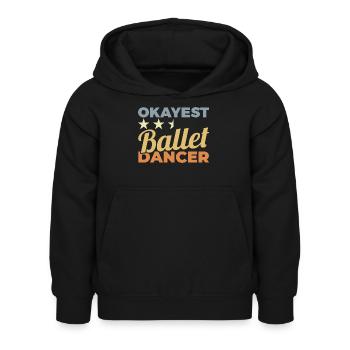 Ballet moyen - Sweat à capuche Enfant - noir - Devant - AI Model Kid Female (0cm)