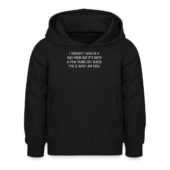 I thout I was In a bad mood - Kids Hoodie - black - Front - AI Model Kid Female (0cm)