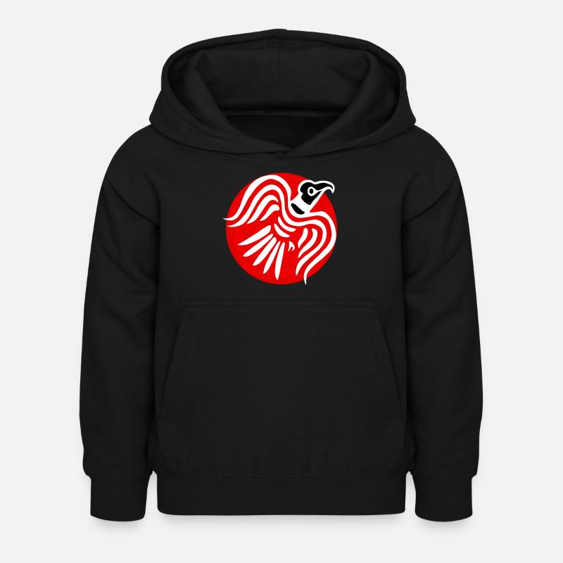 Wikinger Rabe - Kinder Hoodie - Schwarz