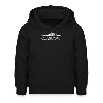 Glasgow Skyline, Glasgow, Écosse - Sweat à capuche Enfant - noir - Devant - AI Model Kid Female (0cm)