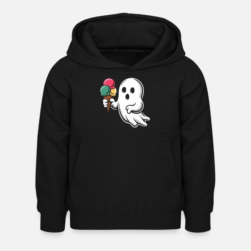 Fantôme avec glace - Sweat à capuche Enfant - noir