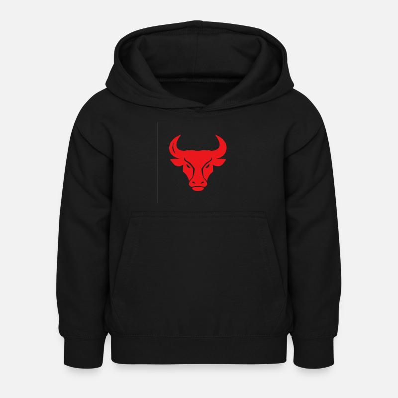 Bull Head Vector - Kinder Hoodie - Schwarz