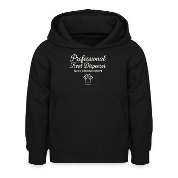 Serviteur professionnel pour chiens distributeur de friandises - Sweat à capuche Enfant - noir - Devant - AI Model Kid Female (0cm)
