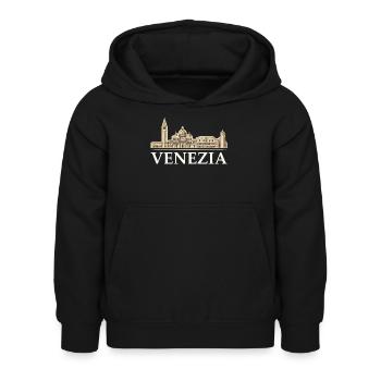 Sensation Venezia - Sweat à capuche Enfant - noir - Devant - AI Model Kid Female (0cm)