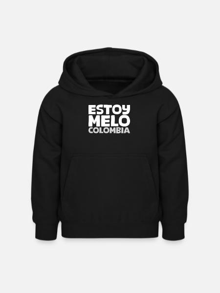 ESTOY-MELO-blanco - Kinder Hoodie - Schwarz