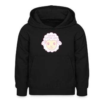 Willkommen Baby-Geburtsschafe - Kinder Hoodie - Schwarz - Vorne - AI Model Kid Female (0cm)