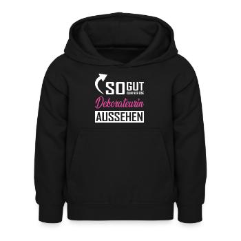 Seul un décorateur peut être aussi beau - Sweat à capuche Enfant - noir - Devant - AI Model Kid Female (0cm)