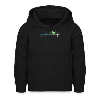 turkey heartbeat turkey - Kids Hoodie - black - Front - AI Model Kid Female (0cm)