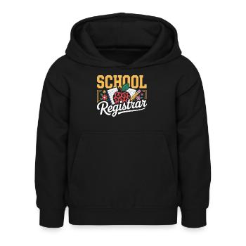 Schulsekretariat Schulverwaltung Büro Organisation - Kinder Hoodie - Schwarz - Vorne - AI Model Kid Female (0cm)