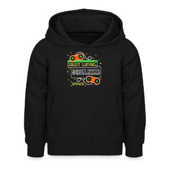 Next Level: Schulkind 2026 Gaming Einschulung - Kinder Hoodie - Schwarz - Vorne - AI Model Kid Female (0cm)
