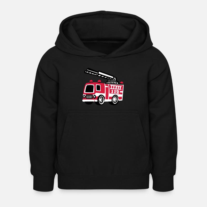 Feuerwehr - Kinder Hoodie - Schwarz