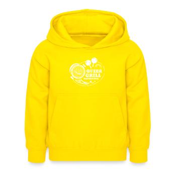 Queer Grill Instructor Shirt - Kinder Hoodie - Gelb - Vorne - AI Model Kid Female (0cm)