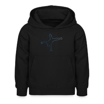 Damen Bboy Bgirl Herren Hip Hop Breakdance - Kinder Hoodie - Schwarz - Vorne - AI Model Kid Female (0cm)