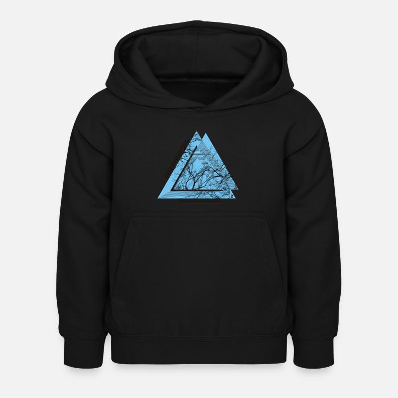 AD Triangle Black - Sweat à capuche Enfant - noir